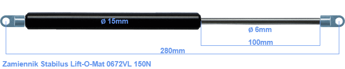 Stabilus Lift-O-Mat 0672VL
